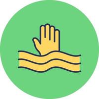 Sinking Man Vector Icon