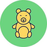 icono de vector de oso de peluche