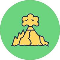 icono de vector de volcán