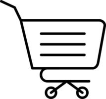 icono de vector de carrito de compras