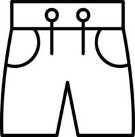 traje de baño pantalones cortos vector icono