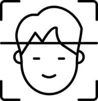 Face Recognition Vector Icon