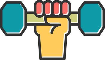 Hand Dumbbell Vector Icon