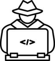 icono de vector de hacker