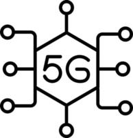 5g red vector icono