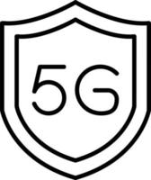 5g Internet proteccion vector icono