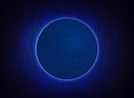 Modern Holographic Globe on Technology Background vector