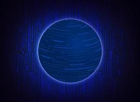 Modern Holographic Globe on Technology Background vector