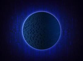 Modern Holographic Globe on Technology Background vector