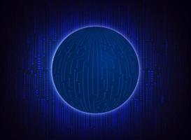 Modern Holographic Globe on Technology Background vector