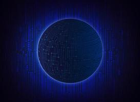 Modern Holographic Globe on Technology Background vector