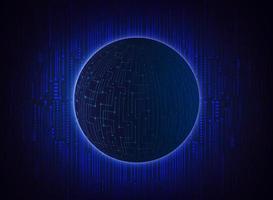 Modern Holographic Globe on Technology Background vector