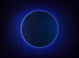 Modern Holographic Globe on Technology Background vector