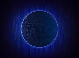 Modern Holographic Globe on Technology Background vector