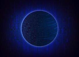 Modern Holographic Globe on Technology Background vector