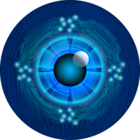 recorte de ojo de tecnología moderna png