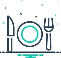 mix icon for dinner vector