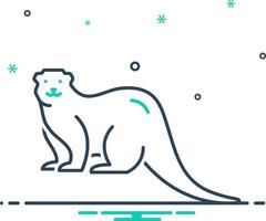 mix icon for otter vector