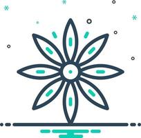 mix icon for star anise vector