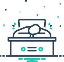 mezcla icono para cansado vector