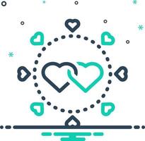mix icon for relationship vector