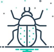 mix icon for beetle vector