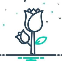 mix icon for rose vector