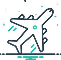 icono de mezcla para vuelo vector