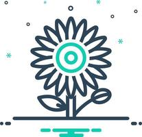 mix icon for ice plant flowers vector
