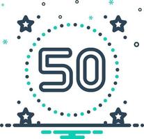 mix icon for fifty vector