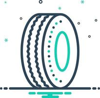 mix icon for tire vector