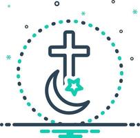 mix icon for religion vector