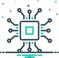 mix icon for chip vector
