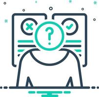 mix icon for hypothesis vector