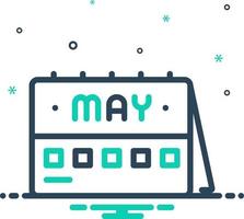 mix icon for may vector