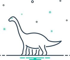 mix icon for dinosaur vector