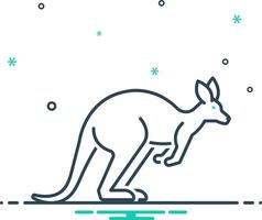 mix icon for kangaroo vector