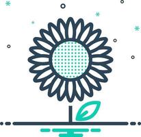 mix icon for sunflower vector