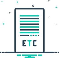 mezcla icono para etc vector