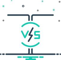 icono de mezcla para versus vector