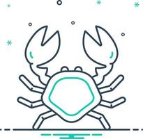 mix icon for crab vector