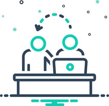 mix icon for depend vector