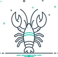 mix icon for lobster vector