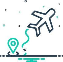 mix icon for airline vector