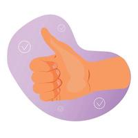 Thumb up .Isolated icon for website or app - stock infographic vector