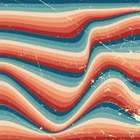 Abstract background with green and red waves in vintage style. retro background vector