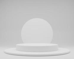 3d illutration background abstract stage studio simple minimalist white color photo