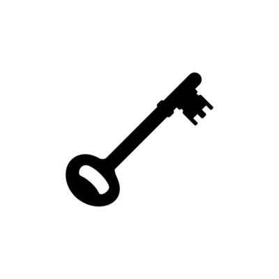 Silhouette of the Key for Icon, Symbol, Sign, Pictogram, Website, Apps, Art Illustration, Logo or Graphic Design Element. Vector Illustration