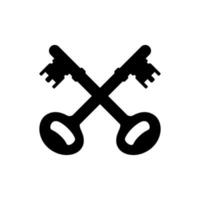 Silhouette of the Key for Icon, Symbol, Sign, Pictogram, Website, Apps, Art Illustration, Logo or Graphic Design Element. Vector Illustration