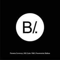 Panama Currency Symbol, Panamanian Balboa Icon, PAB Sign. Vector Illustration